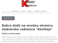 Frontpage screenshot for site: Sraklarska radionica Kenfelja (http://www.staklo-kenfelja.com)