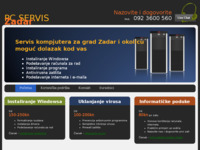 Frontpage screenshot for site: (http://www.pcservis-zadar.com)