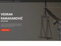 Frontpage screenshot for site: Odvjetnik Ramadanović, Vedran (http://www.odvjetnik-ramadanovic.com)
