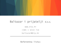 Slika naslovnice sjedišta: Baltazar i prijatelji d.o.o. (http://www.bip.hr/)