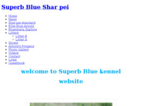 Frontpage screenshot for site: Superb Blue uzgajivačnica Shar peia (http://superbblue.webs.com)
