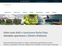 Frontpage screenshot for site: Apartmani Barba Stipe Pašman (http://www.pasman-zadar.com)