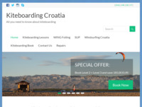 Frontpage screenshot for site: (http://www.kiteboarding-croatia.com)