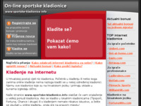 Slika naslovnice sjedišta: On-line sportske kladionice (http://www.sportske-kladionice.info)