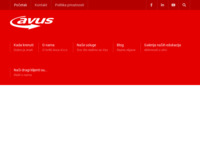 Frontpage screenshot for site: (http://www.avus.hr)