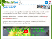 Frontpage screenshot for site: Gorski tok d.o.o. - za športsko rekreativni turizam (http://www.gorski-tok.hr/)