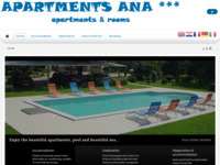 Frontpage screenshot for site: (http://www.apartments-ana.hr)