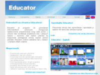 Frontpage screenshot for site: (http://www.educator.com.hr)
