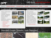 Frontpage screenshot for site: Nadgrobni spomenici i građevinski radovi - klesarstvo, ORT d.o.o. Osijek (http://www.ort-osijek.hr/)