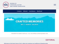 Frontpage screenshot for site: [sic] - Časopis za književnost, kulturu i književno prevođenje (http://www.sic-journal.org/)