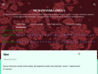 Frontpage screenshot for site: Muslimanska imena (http://www.muslimanskaimena.info)