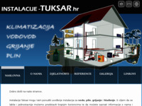 Frontpage screenshot for site: Instalacije Tuksar. Grijanje, vodovod, plin, klimatizacija. (http://www.instalacije-tuksar.hr/)