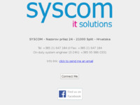 Frontpage screenshot for site: Syscom Informatika Split (http://syscom.hr/)