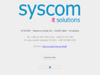 Frontpage screenshot for site: Syscom Informatika Split (http://syscom.hr/)