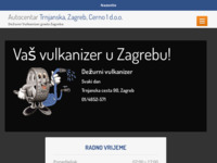 Frontpage screenshot for site: Auto centar Zeleni val, Zagreb (http://www.vulkanizer.hr)