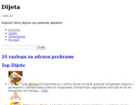 Frontpage screenshot for site: Dijeta.com.hr – sve o dijetama (http://www.dijeta.com.hr)
