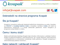 Frontpage screenshot for site: Kvapak, prostorni razmještaj jedinica u knjižnici (http://www.kvapak.com)