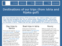 Frontpage screenshot for site: Izleti brodom Istra (http://www.excursions-heju.com)