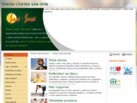 Frontpage screenshot for site: Teniski klub San-Spin (http://san-spin.hr/)