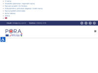 Frontpage screenshot for site: Pora - Razvojna agencija Podravine i Prigorja (http://www.pora.com.hr/)