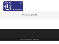 Frontpage screenshot for site: Kleomens web rješenja (http://www.kleomens.hr)