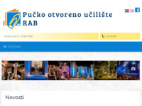 Frontpage screenshot for site: Pučko otvoreno učilište Rab (http://www.ucilisterab.hr)