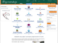 Frontpage screenshot for site: (http://www.moje-instrukcije.com/)