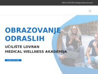 Frontpage screenshot for site: Učilište Lovran - spa wellness akademija (http://akademija.wellness.hr)
