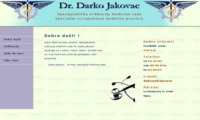 Frontpage screenshot for site: Dr Darko Jakovac specijalistička ordinacija medicine rada (http://www.dr-jakovac.hr)
