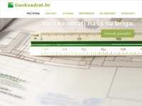 Frontpage screenshot for site: Geokvadrat d.o.o. za izvođenje i organizaciju geodetskih poslova i digitalnih informacijskih sustava (http://www.geokvadrat.hr)
