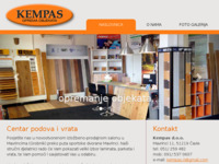 Frontpage screenshot for site: Kempas d.o.o. - opremanje objekata - podovi, vrata, drvene fasade i terase, ship decking... (http://kempas.hr/)