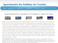 Frontpage screenshot for site: Apartmani za odmor u Hvaru (http://www.holiday-in-croatia.yolasite.com)