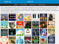 Frontpage screenshot for site: Igre (http://igrice.org)