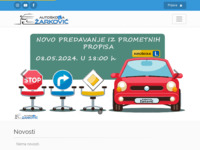 Frontpage screenshot for site: Autoškola Žarković (http://www.autoskola-zarkovic.hr)