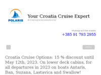Frontpage screenshot for site: Jedinstveni izleti brodom i razna jednodnevna dogadanja na podrucju cijelog Jadrana. (http://www.polaris-yachting.com)