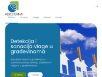 Frontpage screenshot for site: Aerotehna - Zaštita od vlage u prostoru i zidovima i sanacija poslijedica visoke vlažnosti u (http://www.aerotehna.hr)