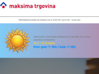 Frontpage screenshot for site: (http://www.maksima-trgovina.hr/)