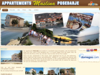 Frontpage screenshot for site: (http://www.apartmani-posedarje-maslina.com)