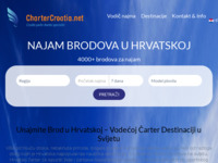 Frontpage screenshot for site: Charter Hrvatska - Chartercroatia.net (http://www.chartercroatia.net/hr)