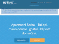 Frontpage screenshot for site: (http://www.apartmani-barba.com)