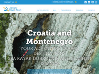 Frontpage screenshot for site: Kajakarenje hrvatskim morem (http://www.adriatickayaktours.com/)