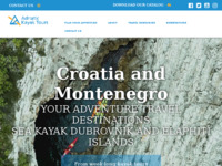 Frontpage screenshot for site: (http://www.adriatickayaktours.com/)