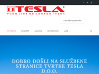 Slika naslovnice sjedišta: Tesla d.o.o. - za proizvodnju, istraživanje, trgovinu, usluge i graditeljstvo (http://www.tesla.com.hr)