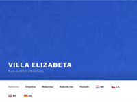 Frontpage screenshot for site: (http://www.villaelizabeta.com)