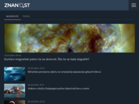 Frontpage screenshot for site: ZNANOST - hrvatski znanstveni portal - portal za bitne stvari (http://znano.st)