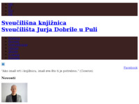 Frontpage screenshot for site: Sveučilišna knjižnica u Puli (http://www.skpu.hr)