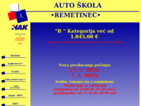 Frontpage screenshot for site: Auto škola Remetinec (http://autoskola-remetinec.inet.hr)