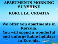 Frontpage screenshot for site: (http://www.korcula-apartment.com)