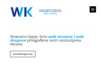 Frontpage screenshot for site: WebKodeks pravljenje web stranica, izrada internetskih stranica, web dizajn posao (http://www.webkodeks.com)