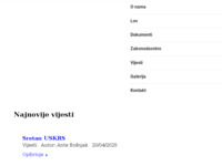 Frontpage screenshot for site: (http://www.lu-gradina-lovrec.hr/)